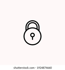 Icono de Padlock plantilla de logotipo de ilustración vectorial para muchos fines. Aislado sobre fondo blanco.