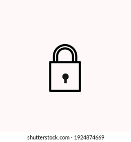 Padlock icon vector illustration logo template for many purpose. Isolated on white background.