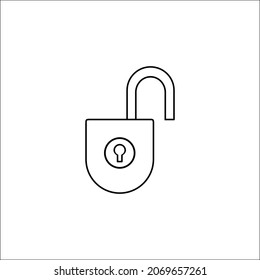 padlock icon vector illustration logo template for many purpose. Isolated on white background.