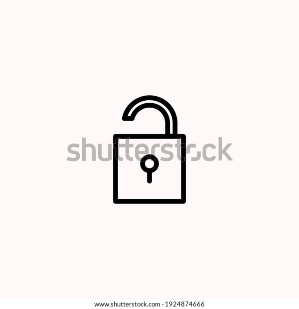 Padlock icon vector illustration\
logo template for many purpose. Isolated on white\
background.