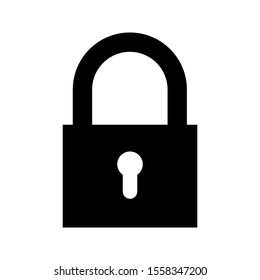 padlock icon. vector illustration on white background