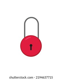 ilustración vectorial de icono de candado mostrada en fondo blanco
 