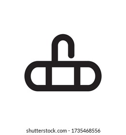 Ilustración de vectores de iconos de bloqueo simple