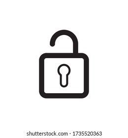 Padlock Icon Vector Illustration Style