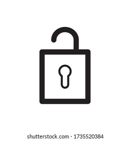 Padlock Icon Vector Illustration Style