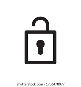 Padlock Icon Vector Illustration Style