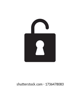 Padlock Icon Vector Illustration Style