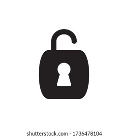 Padlock Icon Vector Illustration Style
