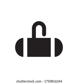 Padlock Icon Vector Illustration Style