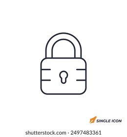 Padlock icon vector illustration. Padlock symbol isolated on white background