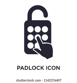 Padlock icon vector isolated on white background for your web and mobile app design, Padlock logo concept