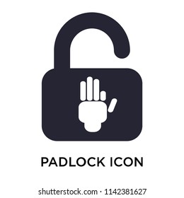 Padlock icon vector isolated on white background for your web and mobile app design, Padlock logo concept