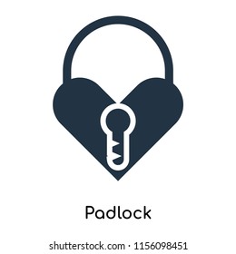 Padlock icon vector isolated on white background, Padlock transparent sign , symbols or elements in filled style