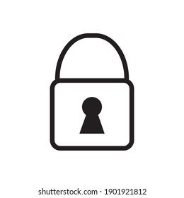 Padlock-Symbol, Vektorgrafik einzeln auf weißem Hintergrund.