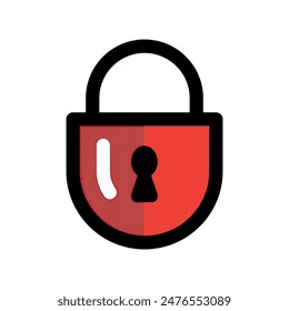 Icono de candado Vector aislado sobre fondo blanco. 10 Ilustración vectorial