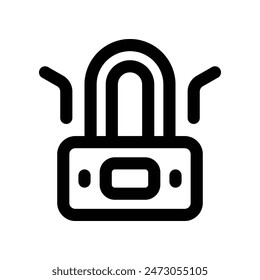padlock icon. vector line icon for your website, mobile, presentation, and logo design.