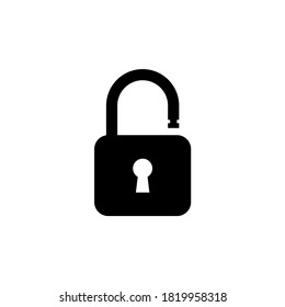 Padlock icon vector. Lock, protection icon symbol isolated