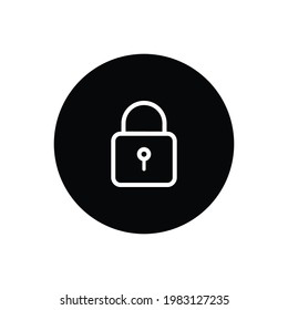 Padlock icon vector. Lock sign