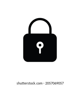 Vector de icono de bloqueo. Bloquear signo