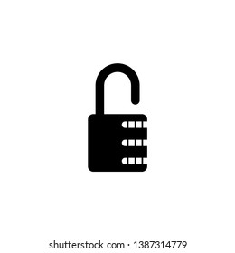 Padlock icon vector. Lock symbol illustration. Trendy flat design style on white background.