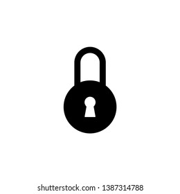 Padlock icon vector. Lock symbol illustration. Trendy flat design style on white background.