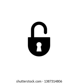 Padlock icon vector. Lock symbol illustration. Trendy flat design style on white background.