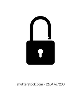 padlock icon vector. lock vector symbol for graphic design