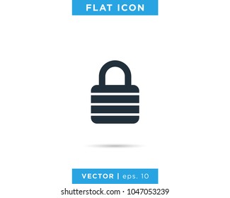 Padlock Icon Vector Logo Design Template