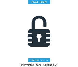 Padlock Icon Vector Logo Design Template