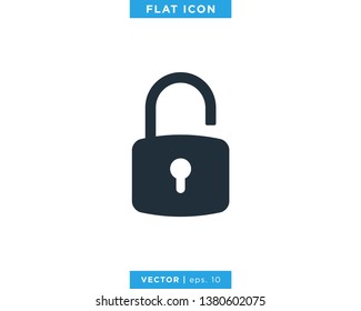 Padlock Icon Vector Logo Design Template