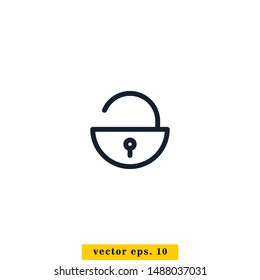 Padlock Icon Vector Logo Design Template