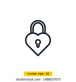 Padlock Icon Vector Logo Design Template