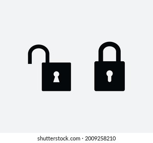 Padlock icon vector logo design template