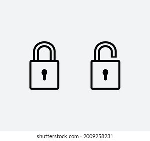 Padlock icon vector logo design template