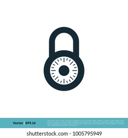 Padlock Icon Vector Logo Template Illustration Design. Vector EPS 10.