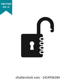 padlock icon vector logo template, lock icon 