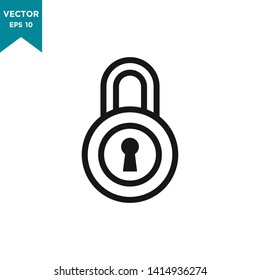 padlock icon vector logo template, lock icon 