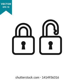 padlock icon vector logo template, lock icon 