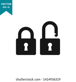 padlock icon vector logo template, lock icon 