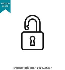 padlock icon vector logo template, lock icon 