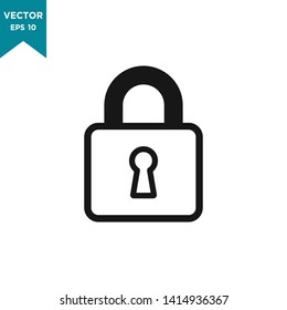 padlock icon vector logo template, lock icon 