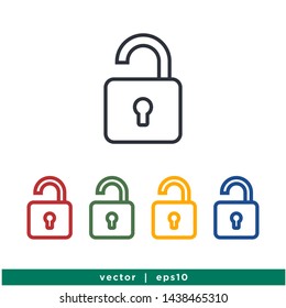 padlock icon vector logo template design element