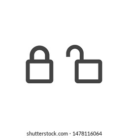 padlock icon vector logo template
