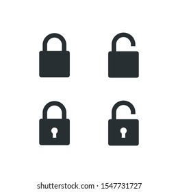 padlock icon vector logo template design element