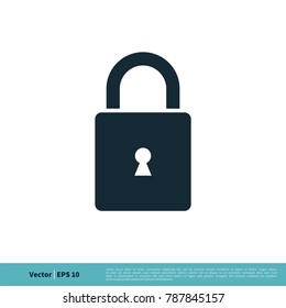 Padlock Icon Vector Logo Template Illustration Design. Vector EPS 10.