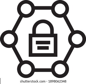 padlock  icon vector on white background