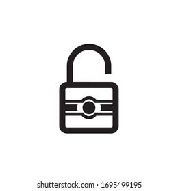 Padlock icon vector. Protection, security, encryption icon symbol  password illustration