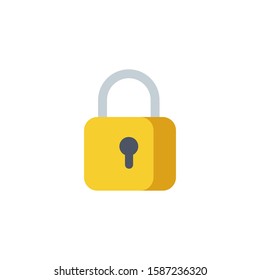 Padlock icon vector ,safety icon illustration on white background