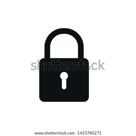 Padlock icon vector ,safety icon illustration