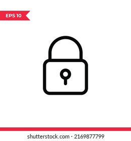 Padlock icon vector. Safety sign